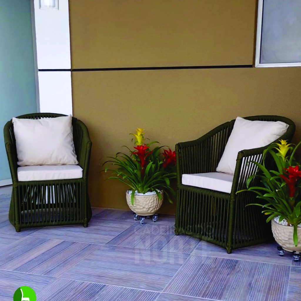 Conjunto de cadeiras em corda náutica para varanda em Manaus – Cadeiras do Norte